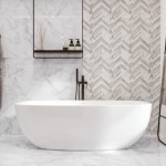 Golden Tile Marmo Bianco шеврон 30x60