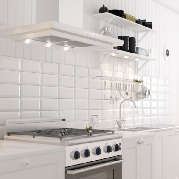 Golden Tile Metrotiles белый 10x20