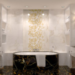 Golden Tile Saint Laurent Decor №4 белый 30x60