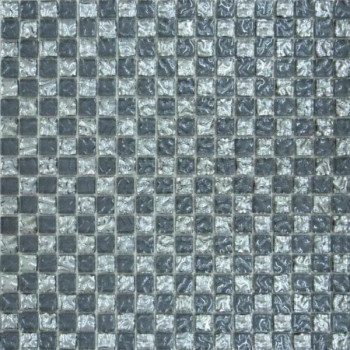 Grand Kerama Мозаика 647 шахматка рельефная платина - рельефный серый 30х30