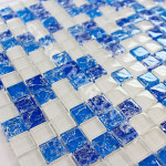 Grand Kerama Мозаика 450 микс белый-синий колотый-голубой колотый 30х30
