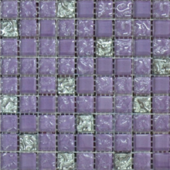 Grand Kerama Мозаика 569 микс фиолетовый рельефный-рельефна платина 30х30