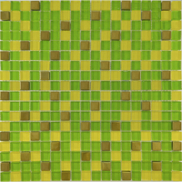 Grand Kerama Мозаика 457 микс зеленый-желтый-золото 30х30