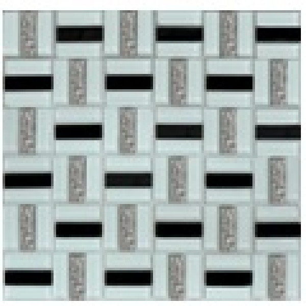 Grand Kerama Мозаика 1077 Трино черно-белая 300x300