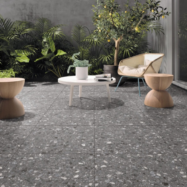 Stevol Terrazzo matt тёмно-серый 60х60