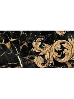 Плитка Golden Tile Saint Laurent Decor №2 черный  30x60