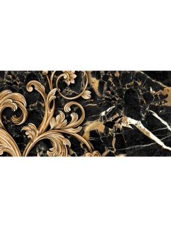 Плитка Golden Tile Saint Laurent Decor №3 черный  30x60