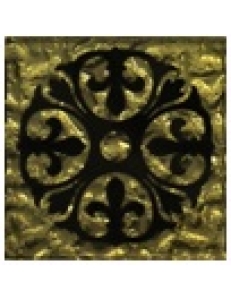 Тако напольная вставка Леано золото рифл., 6,6х6,6