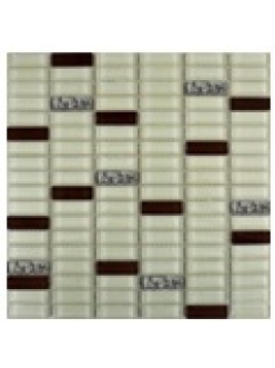 Grand Kerama Мозаика 1085 микс охра-коричневый-платина рифл., 300x300