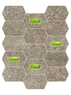 Плитка Tubadzin Lemon Stone Mozaika Scienna Grey 29,8x25