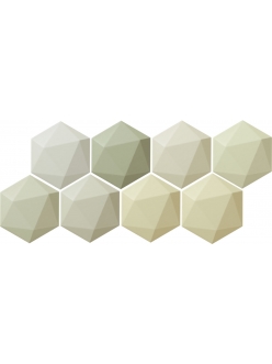 Плитка Tubadzin Origami green hex 11x12,5